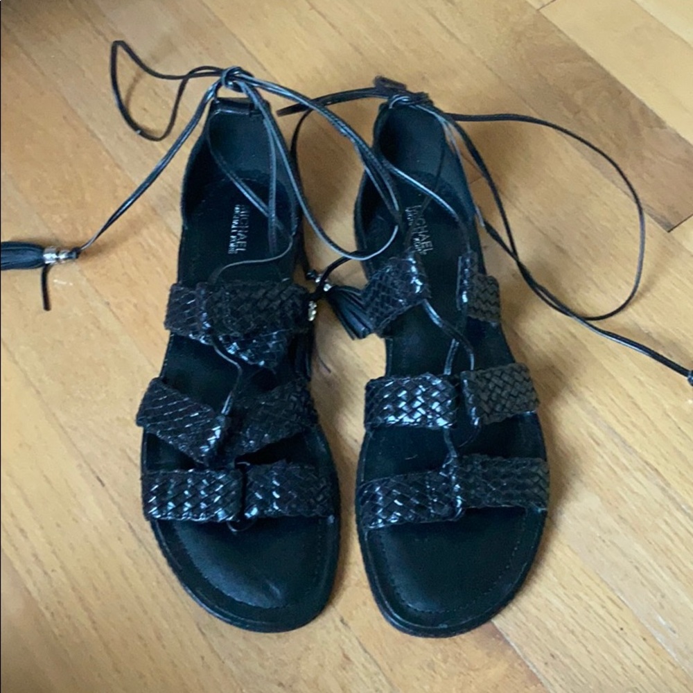 Michael Kors Monterey Gladiator Sandals- Black